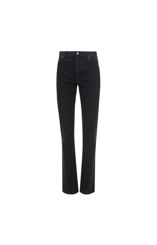 Slim Straight-Leg Jeans in Black