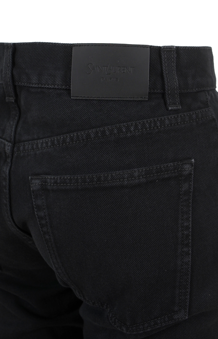 Slim Straight-Leg Jeans in Black