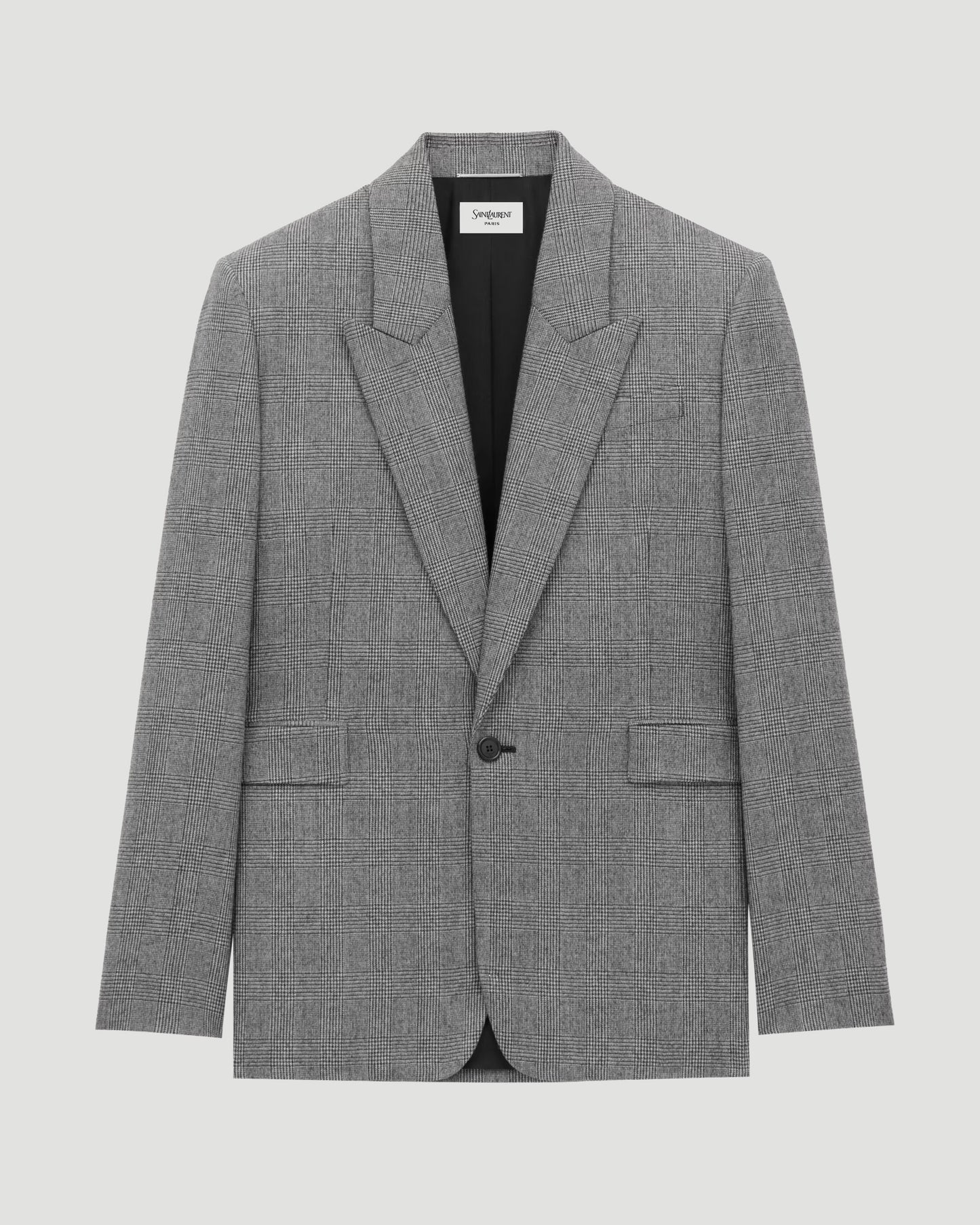 Jacket in Prince of Wales Wool Flannel