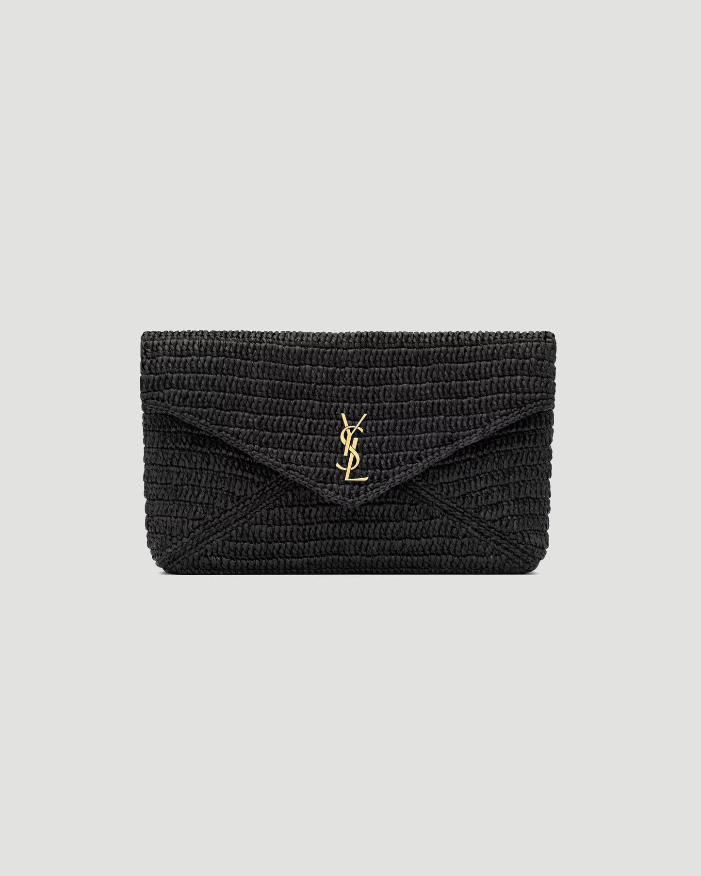 Cassandre Large Envelope Pouch in Raffia