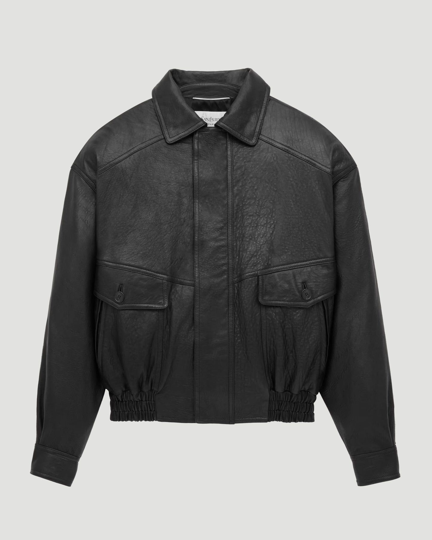 Bomber Jacket in Bubbled Lambskin
