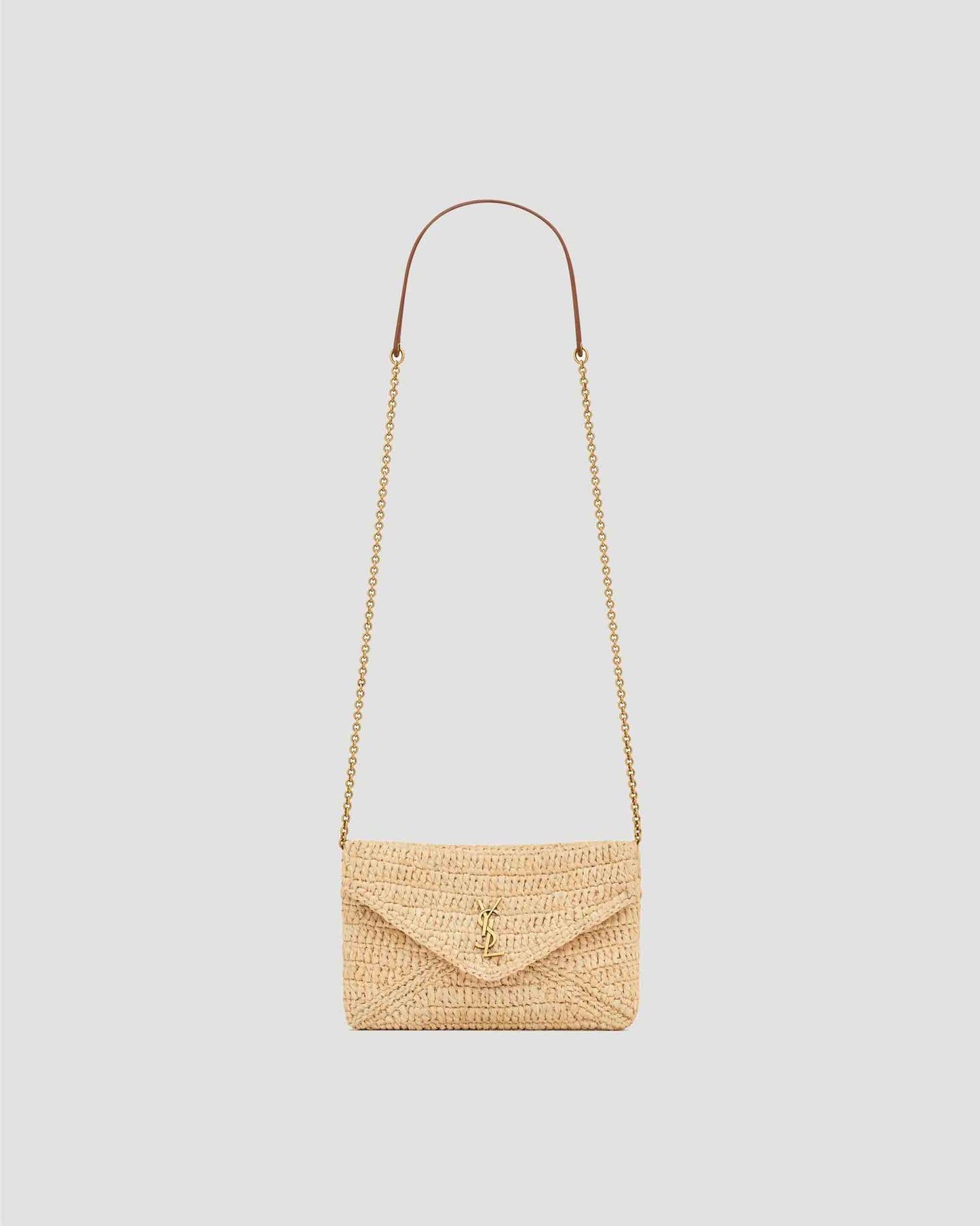 Cassandre Chain Pouch in Raffia