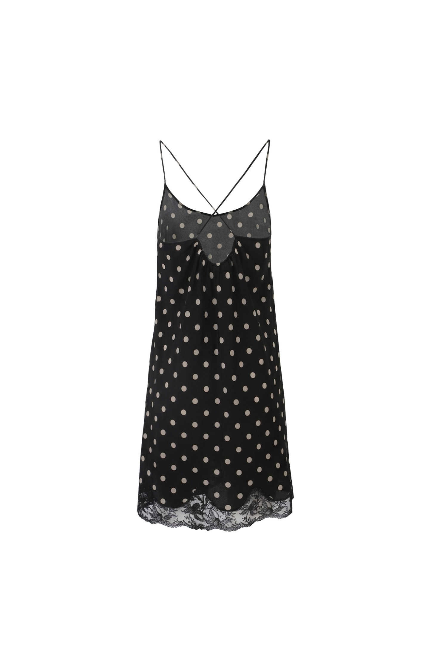 Polkadot slip dress in silk