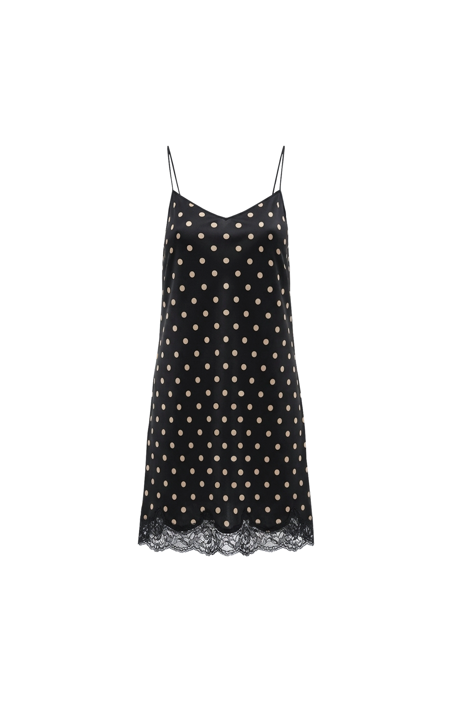 Polkadot slip dress in silk