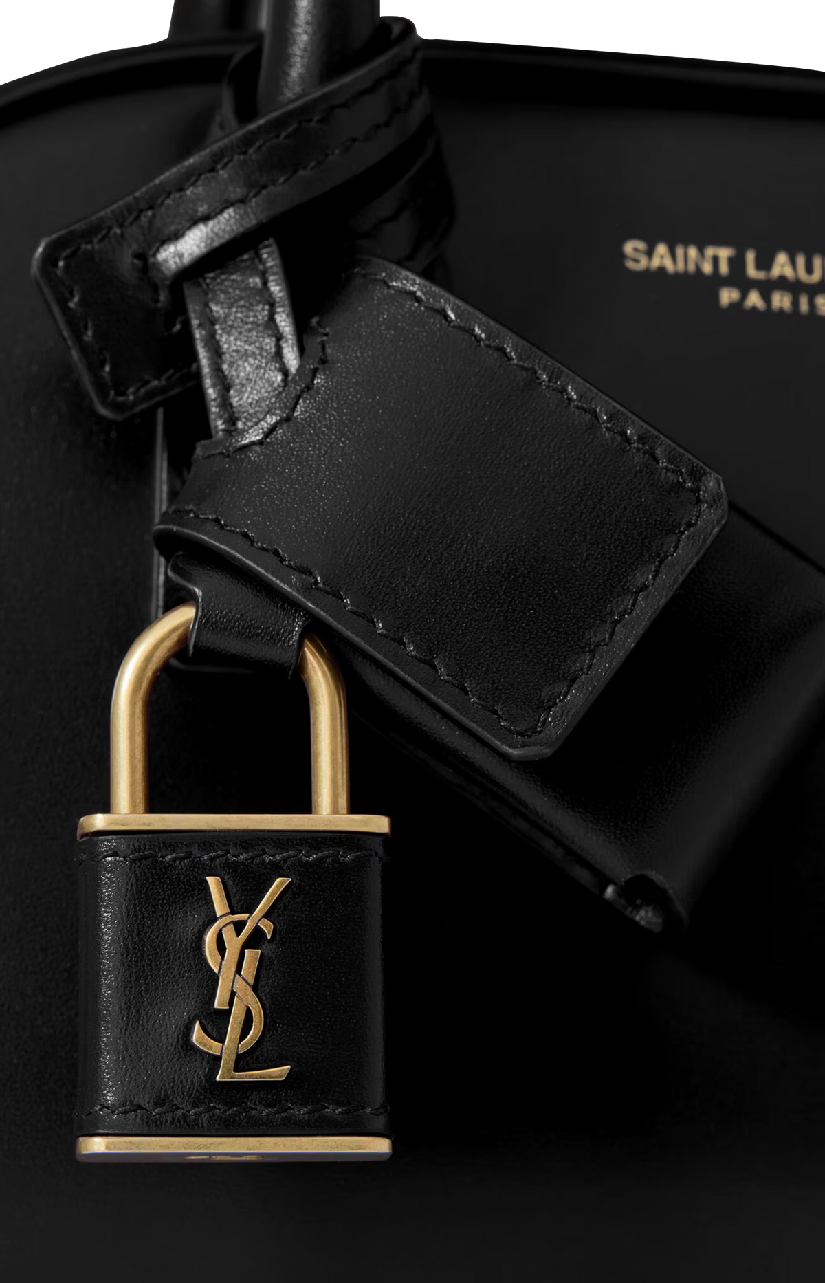 Sac De Jour Boston Mini Bag in Box Leather in Black