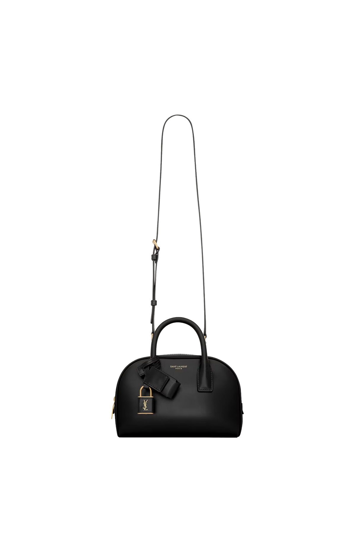 Sac De Jour Boston Mini Bag in Box Leather in Black
