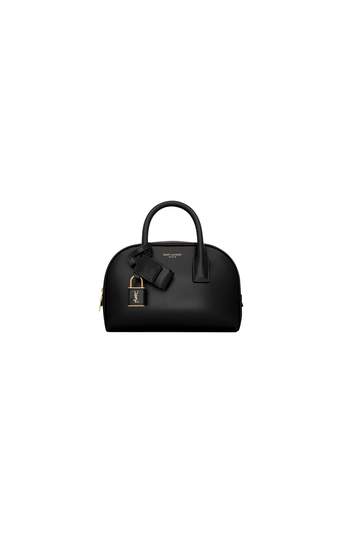 Sac De Jour Boston Mini Bag in Box Leather in Black