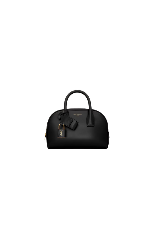 Sac De Jour Boston Mini Bag in Box Leather in Black
