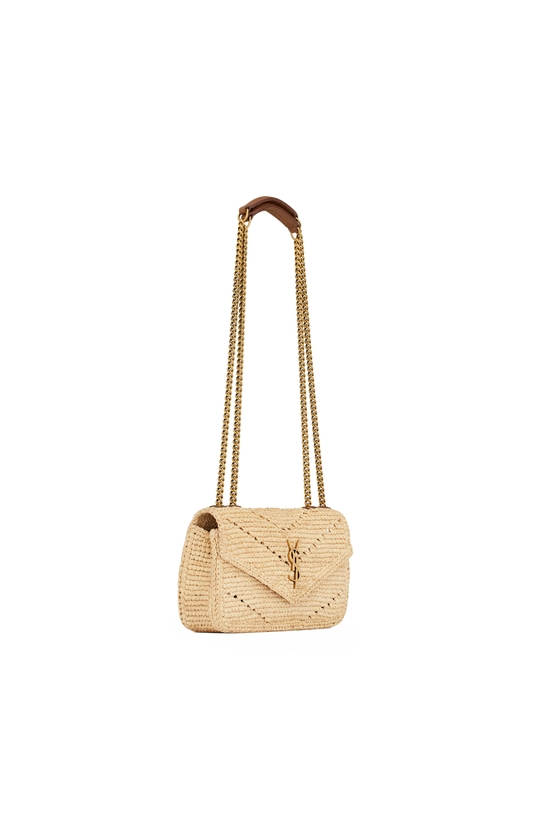 Loulou Mini Shoulder Bag in Raffia