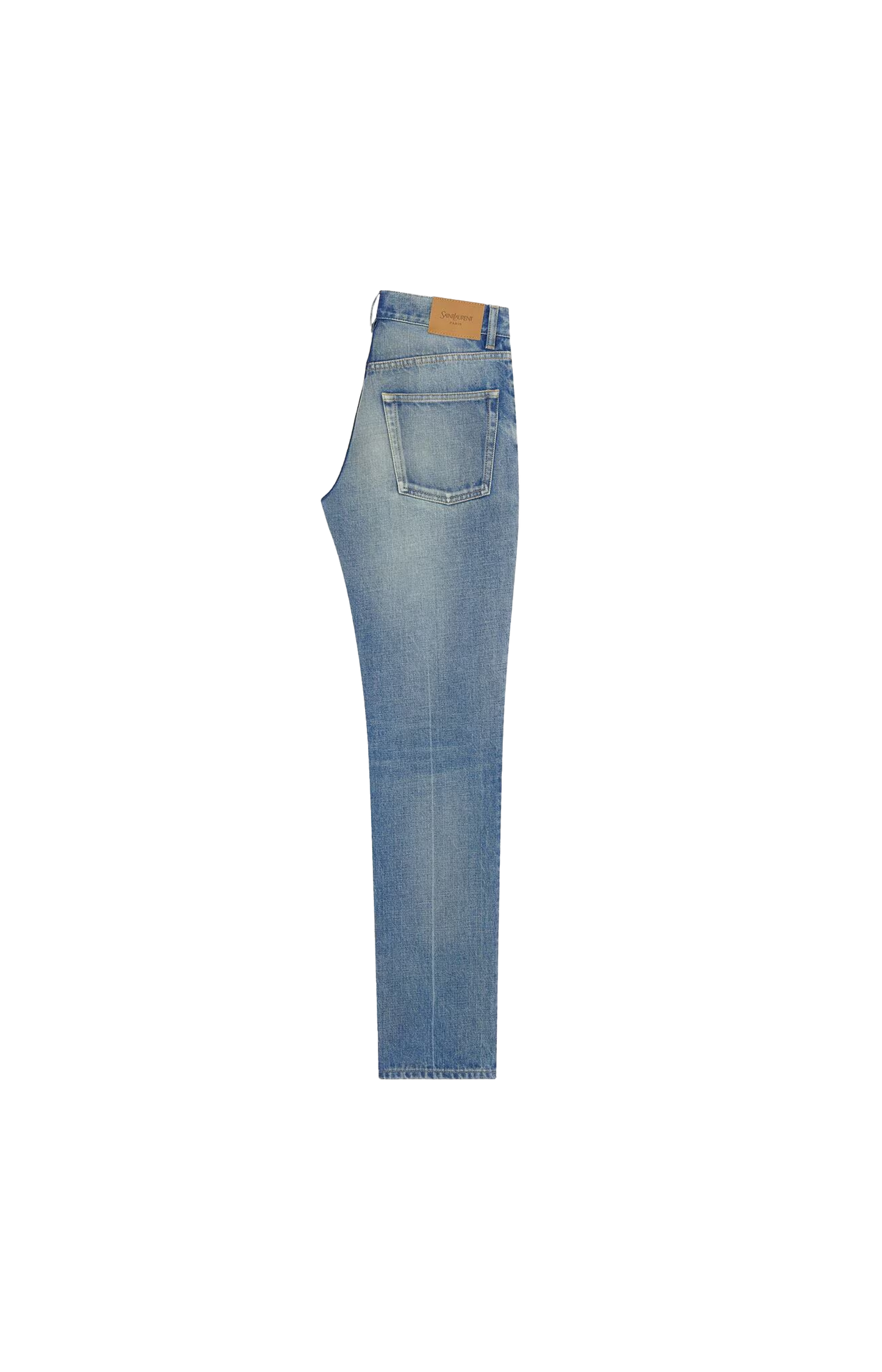 Mid-Rise Straight Jeans in Medium Blue