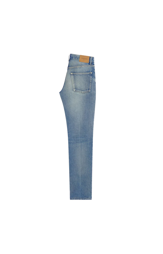 Mid-Rise Straight Jeans in Medium Blue