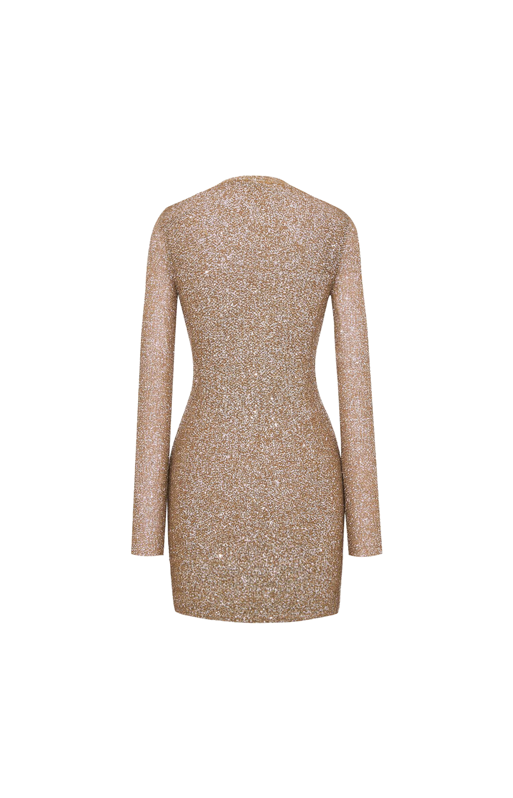 Sequin Mini Dress in Knit in Brown