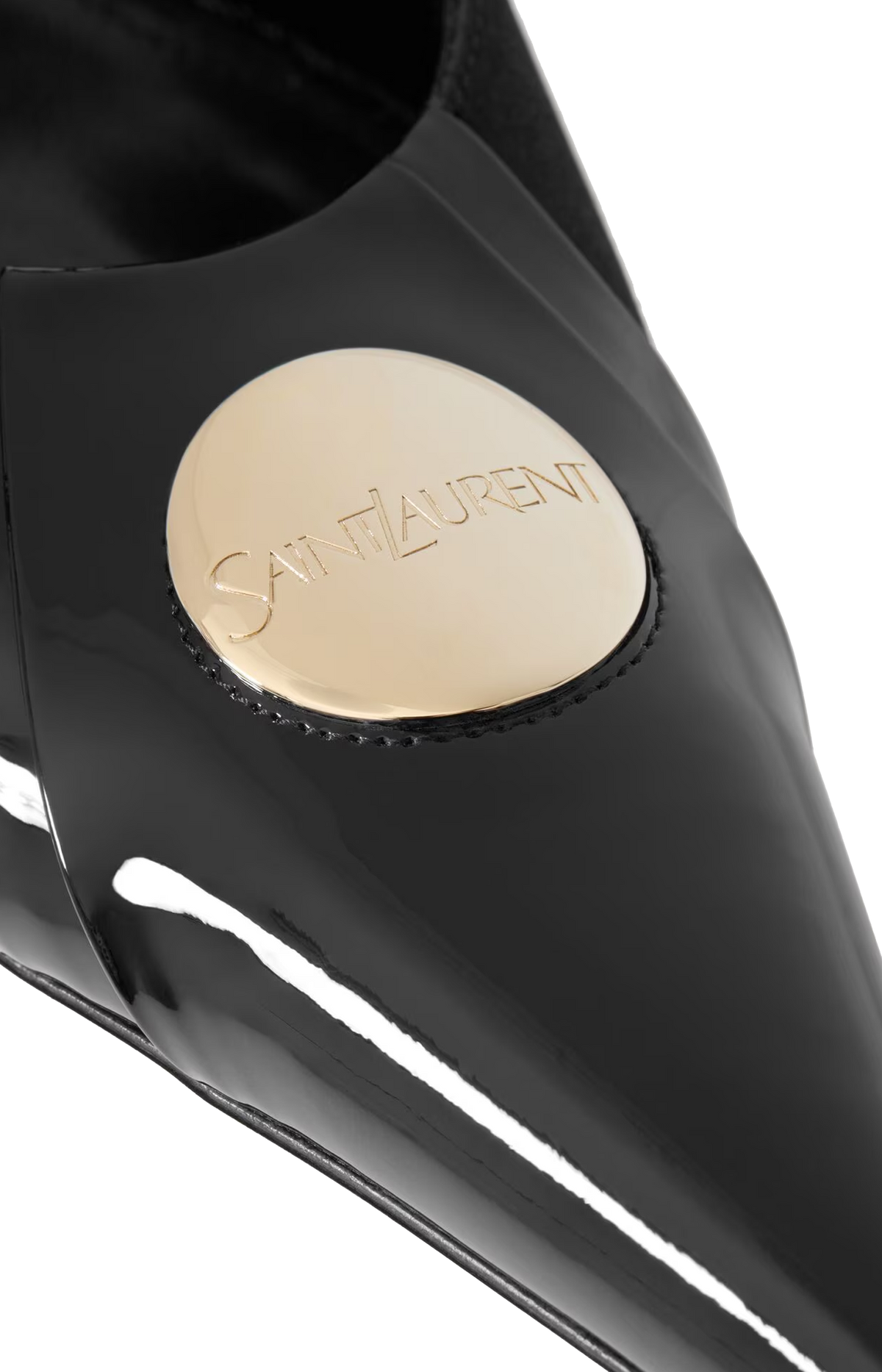 Louis Slingback Pumps in Patent Leather and Satin in Black