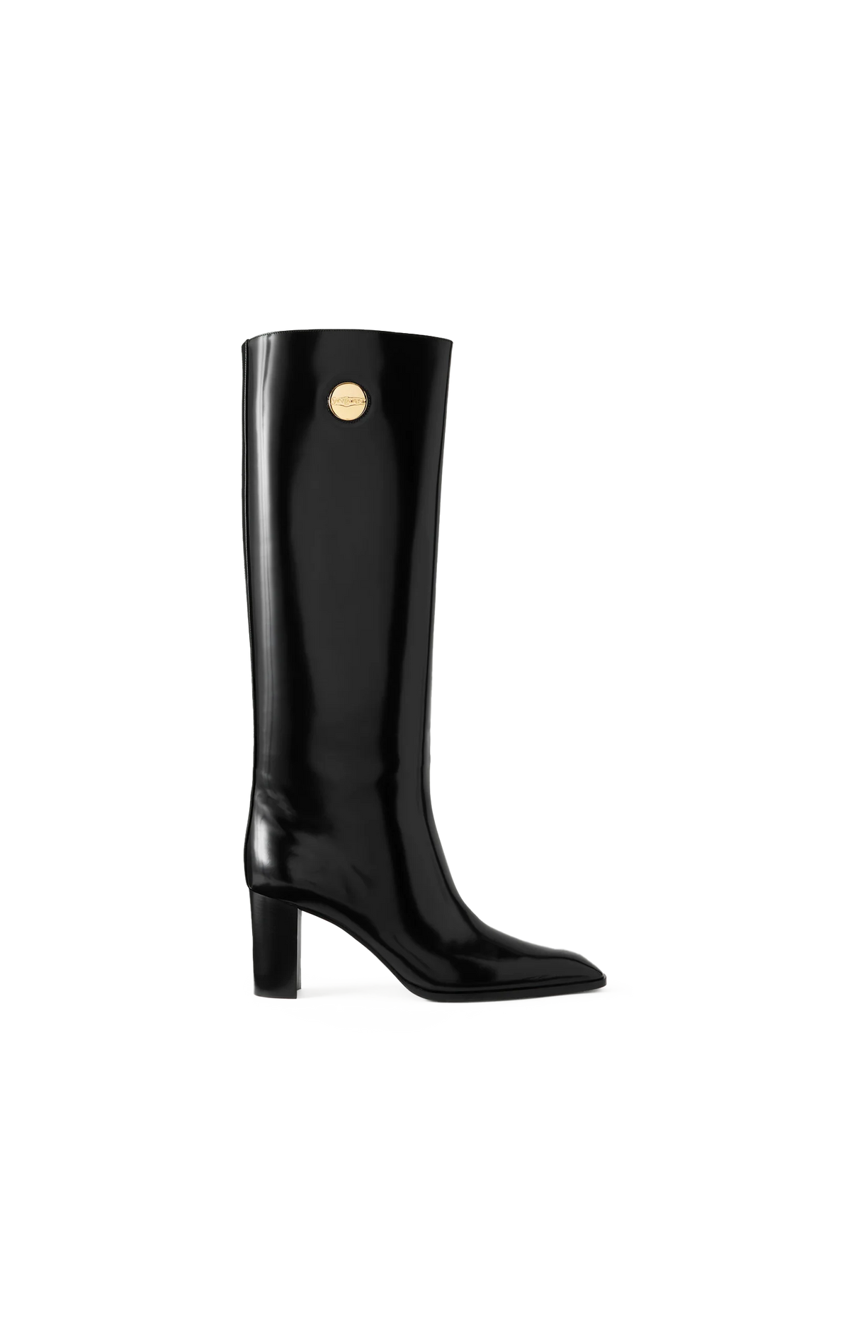 Saint Laurent Louise Boots in Black — front view
