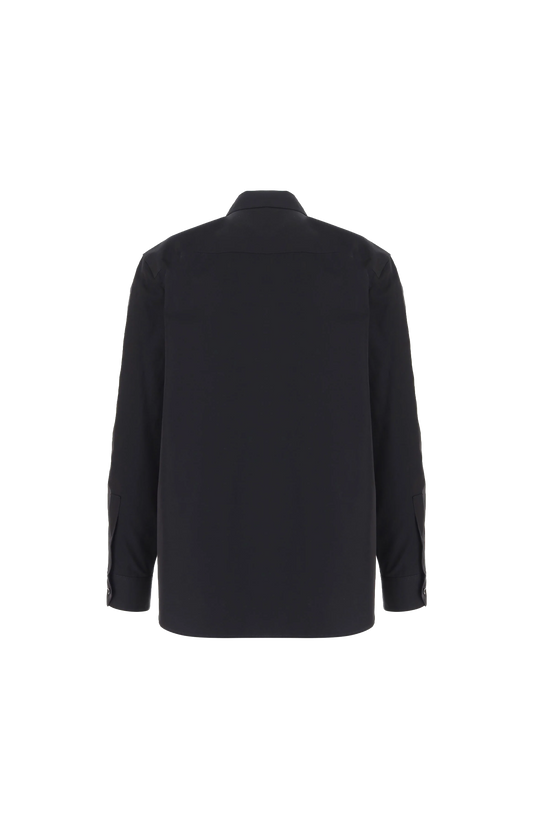 Saint Laurent Cotton Zip-Up Shirt in Black — product photo 2