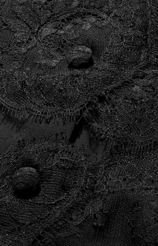 Saint Laurent Lavallière-Cuff Mini Dress in Silk Lace in Black — product photo 3