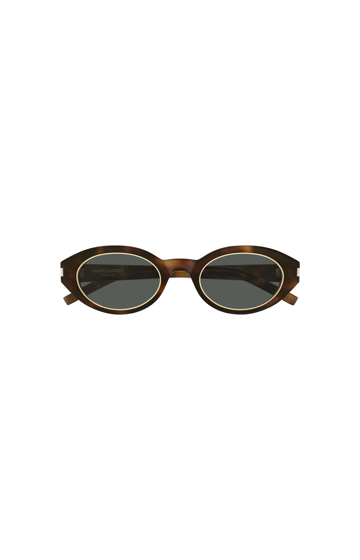 Oval-Frame Sunglasses in Havana