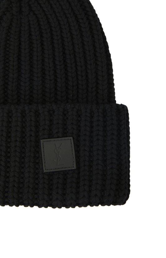 Saint Laurent Wool Beanie in Black — product photo 2