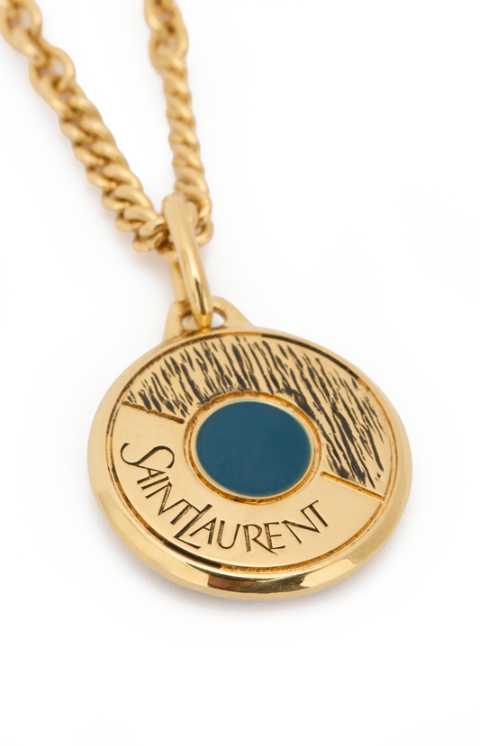 Saint Laurent Medallion Necklace in Metal