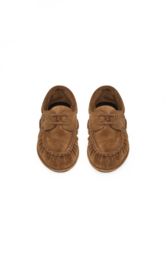 Le Loafer Boat Shoes in Suede in Cigar
