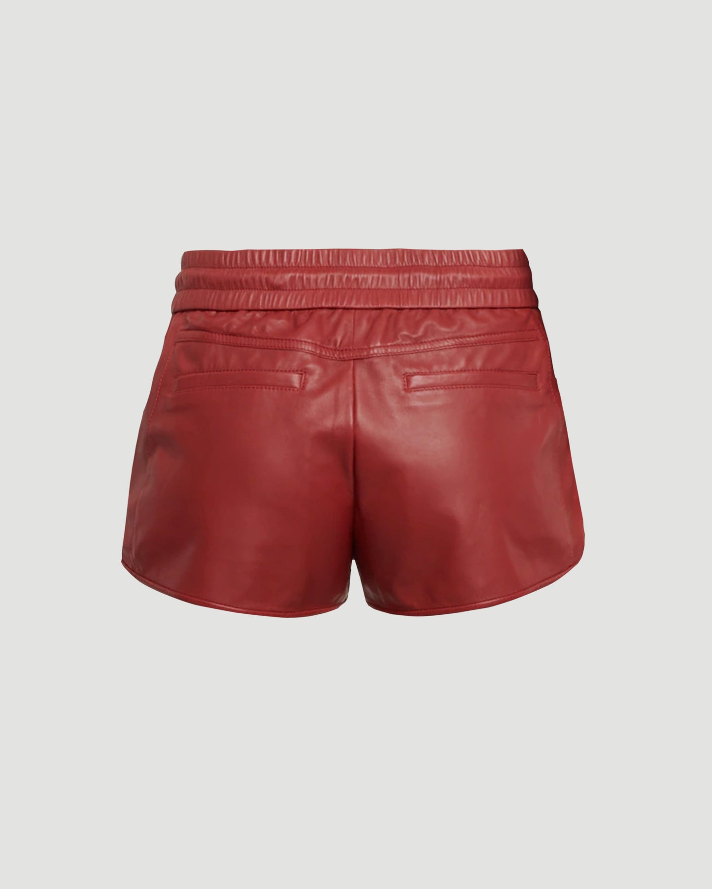 LEATHER SHORTS IN BORDEAUX