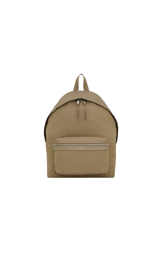 City Backpack in Nylon Ripstop and Leather