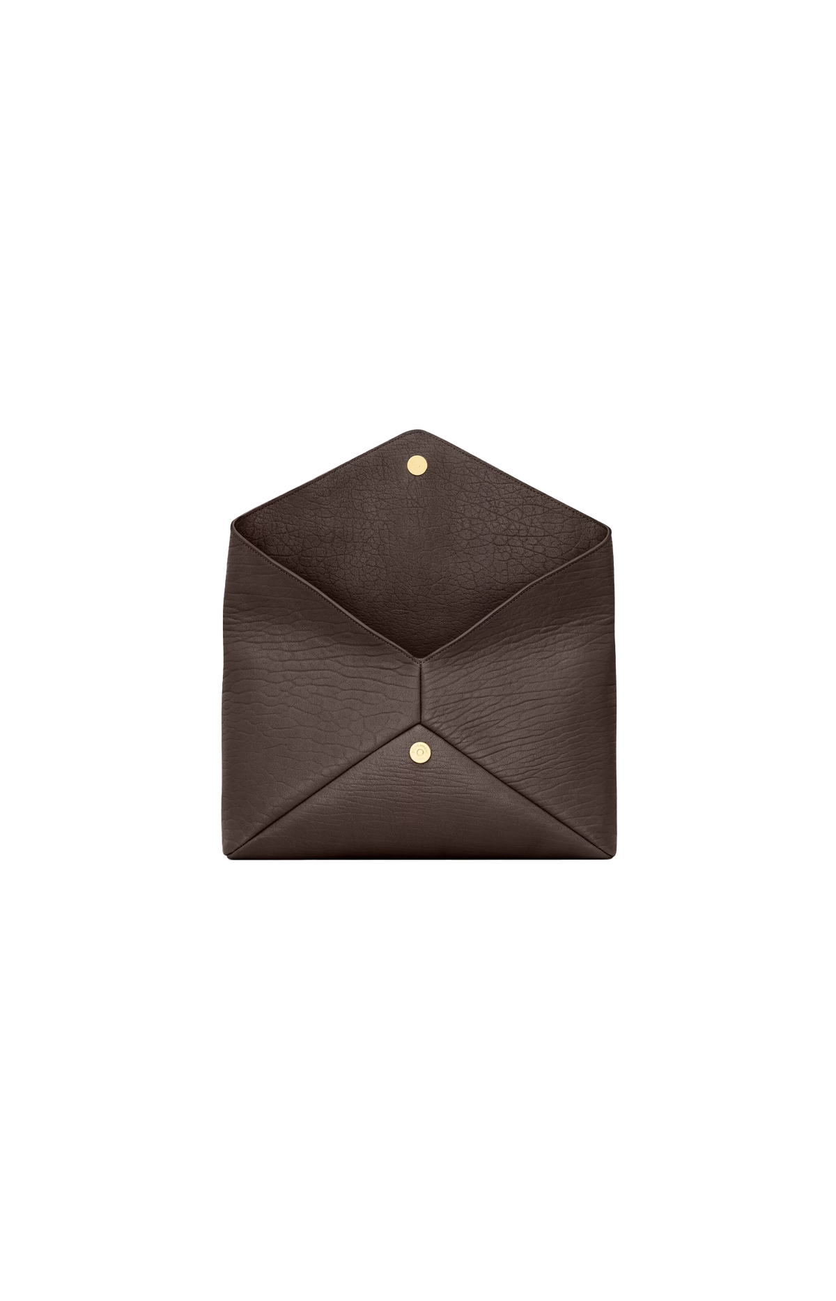 Cassandre Large Envelope Pouch in Lambskin in Brown