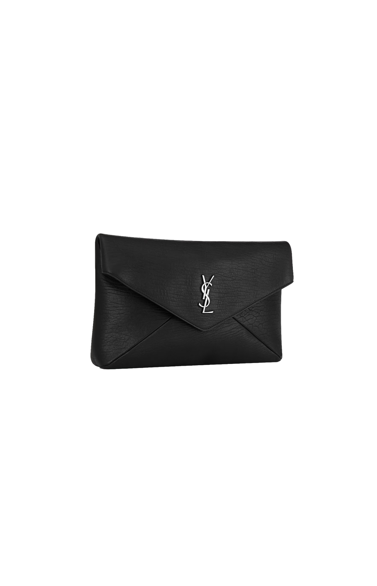 Cassandre Large Envelope Pouch in Black Lambskin