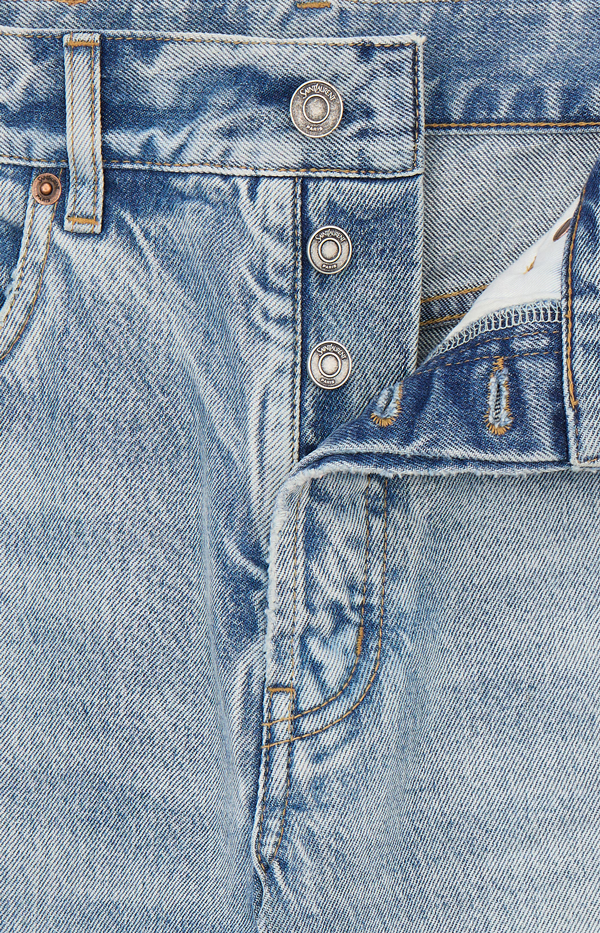 Straight High-Rise Jeans in Blue