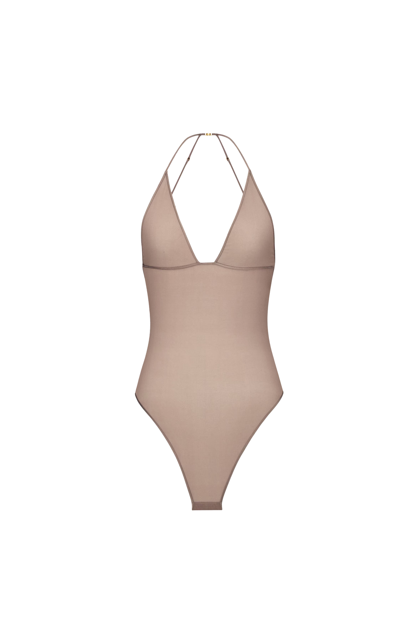 Backless Bodysuit in Stretch Silk Muslin