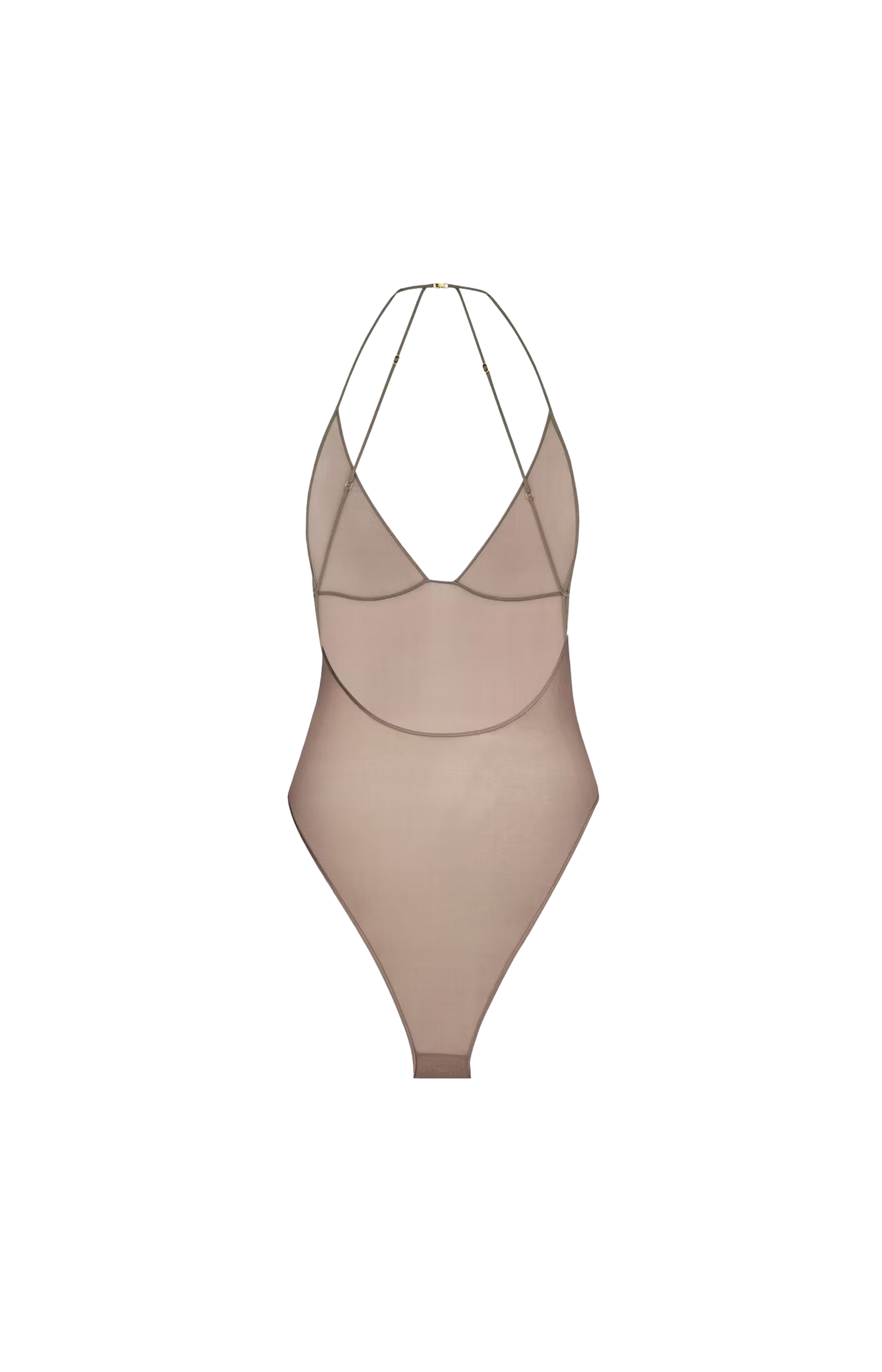 Backless Bodysuit in Stretch Silk Muslin