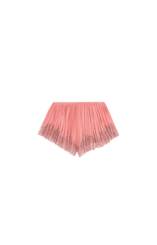 Pleated Lingerie Shorts in Silk Crepe Muslin