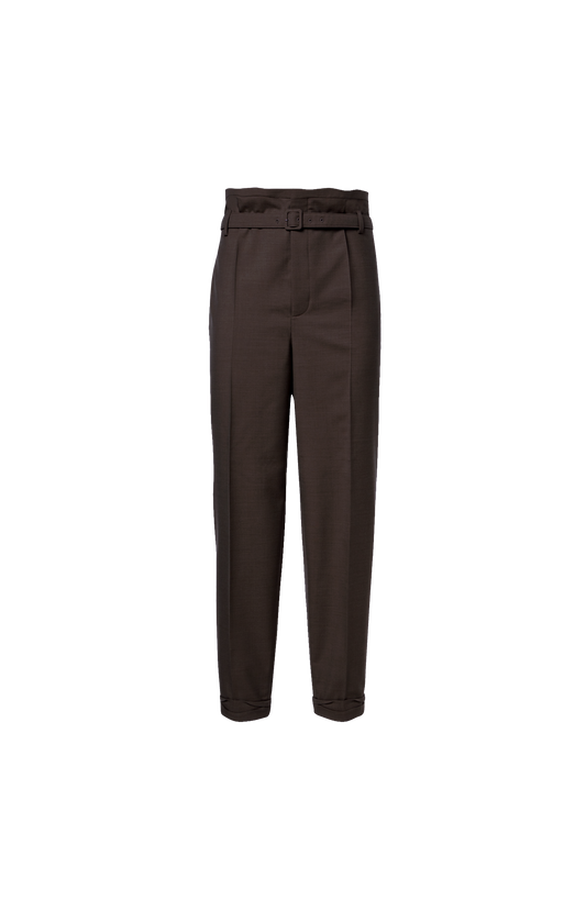 paperbag pants in wool and mohair