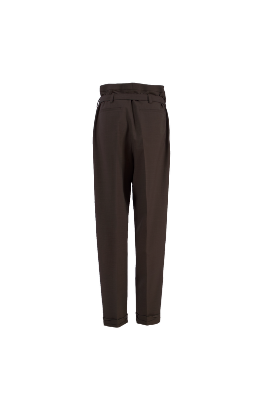 paperbag pants in wool and mohair