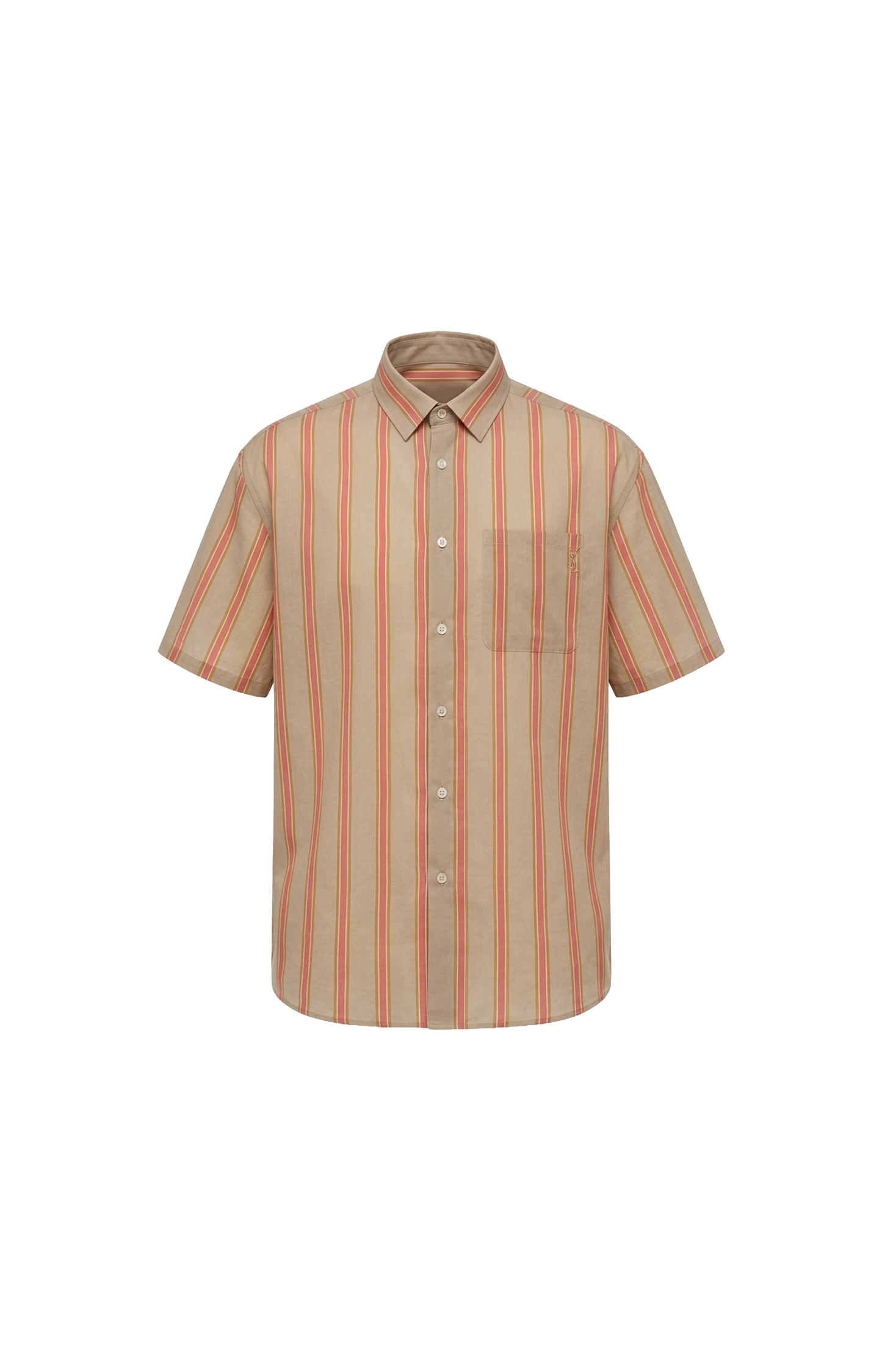 Striped Short-Sleeve Cotton Shirt