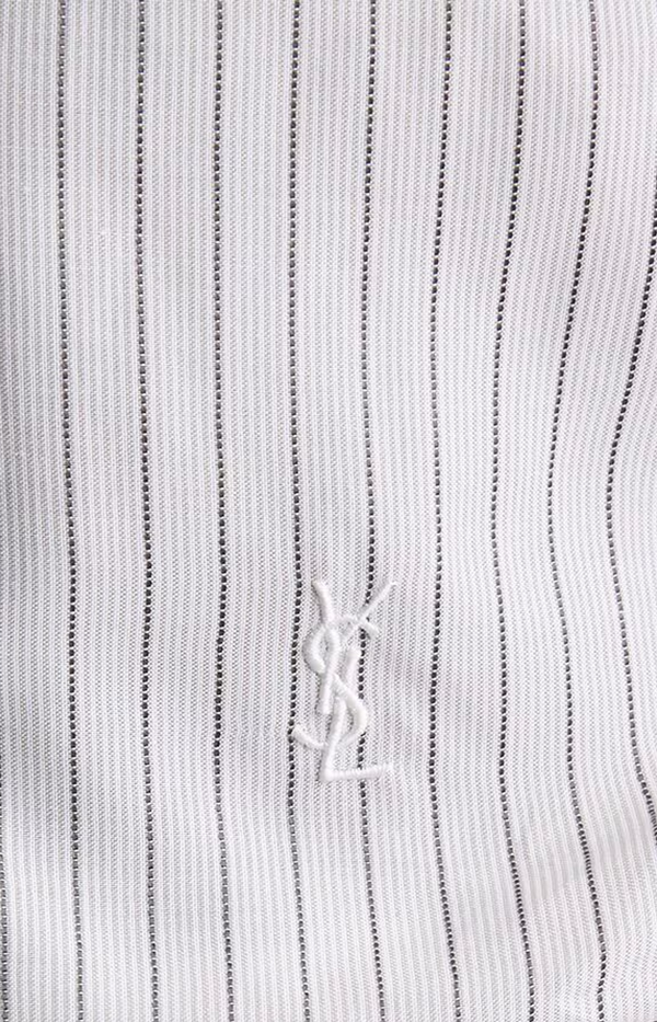 CASSANDRE slim shirt in striped viscose