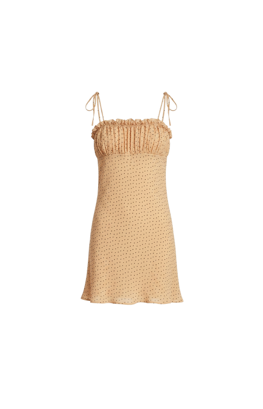 Polka Dot Silk Mini Dress