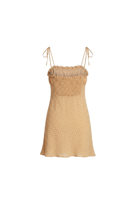 Polka Dot Silk Mini Dress
