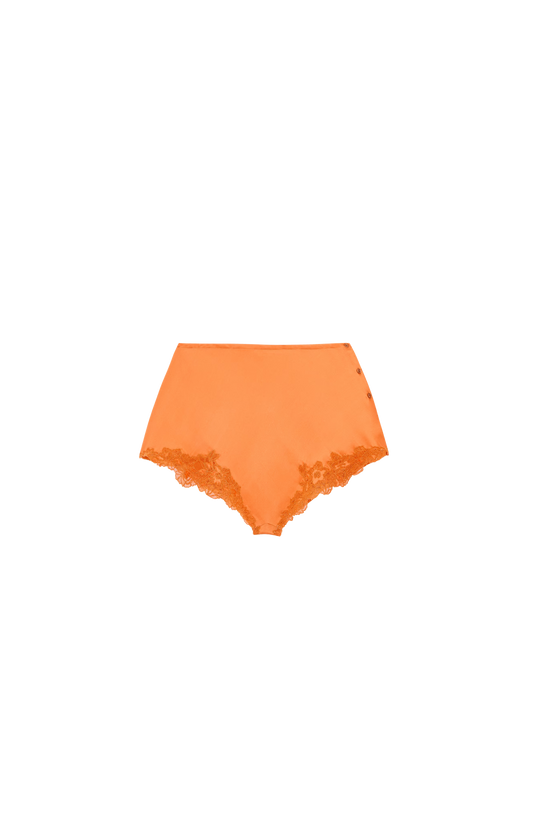 Embroidered Lingerie Shorts in Silk Crepe Muslin