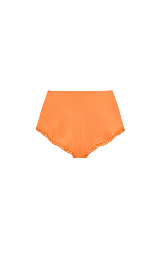 Embroidered Lingerie Shorts in Silk Crepe Muslin