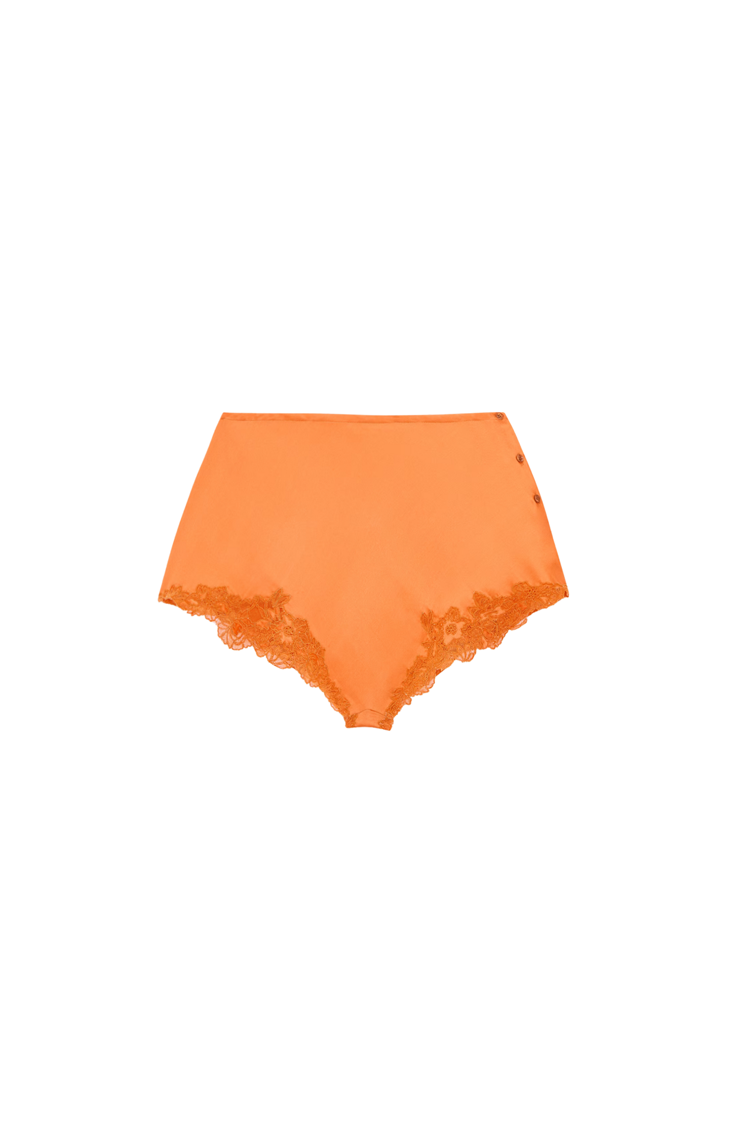 Embroidered Lingerie Shorts in Silk Crepe Muslin