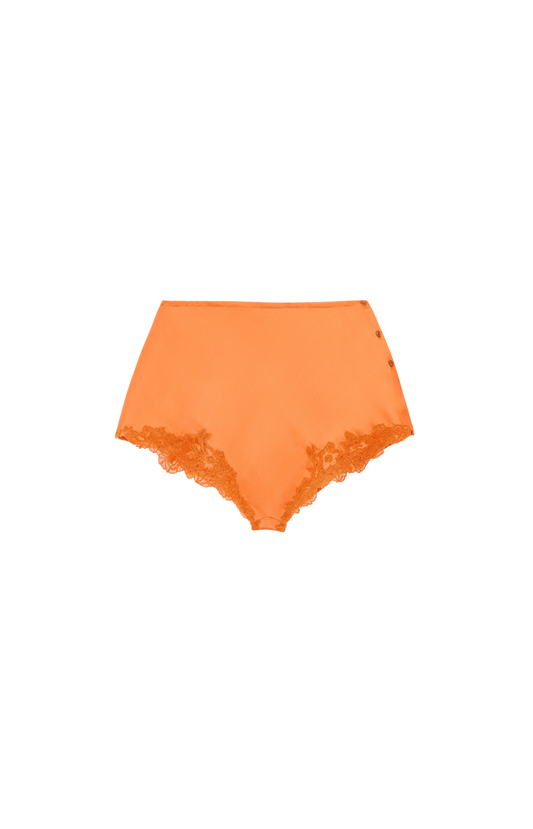 Embroidered Lingerie Shorts in Silk Crepe Muslin