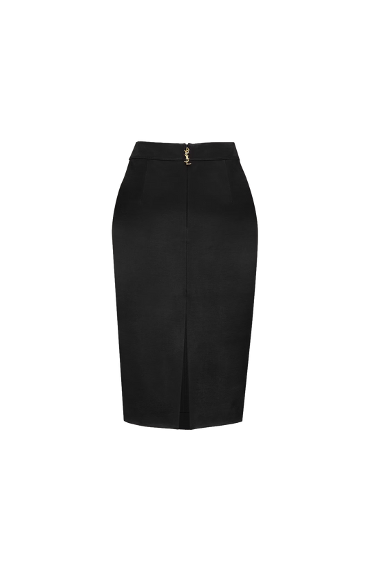 Cassandre Pencil Skirt in Padded Satin