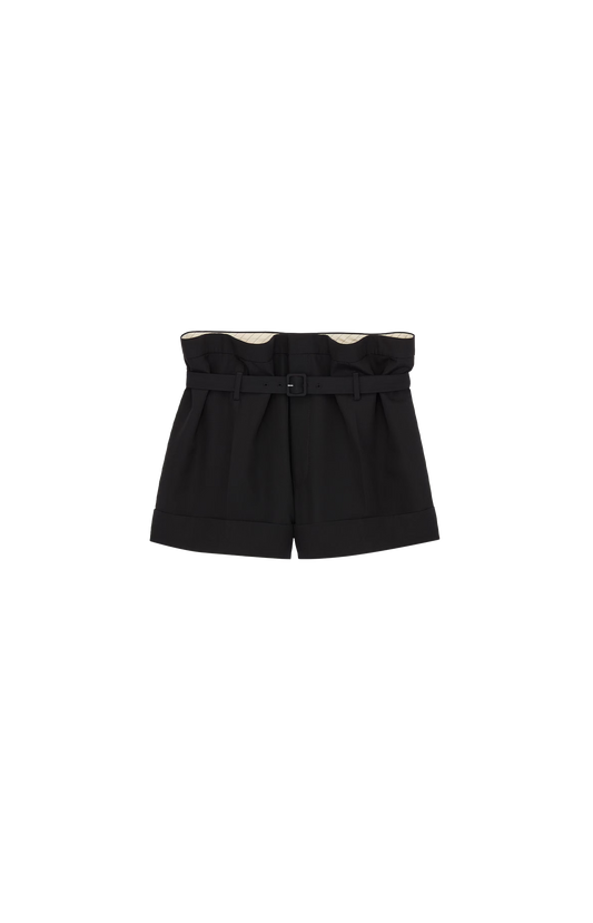 Paperbag Shorts in Mohair and Wool