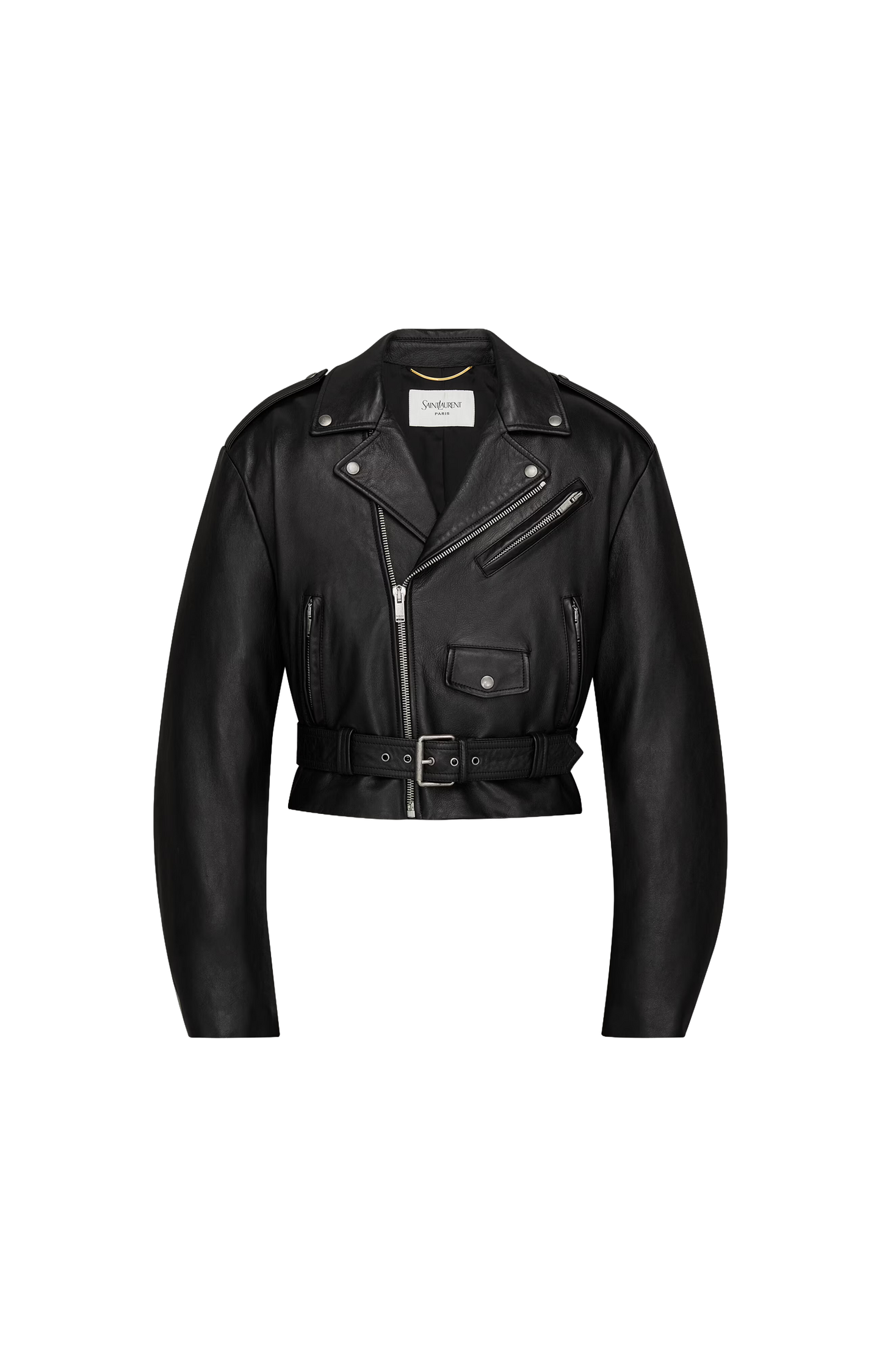Zip Biker Jacket in Lambskin