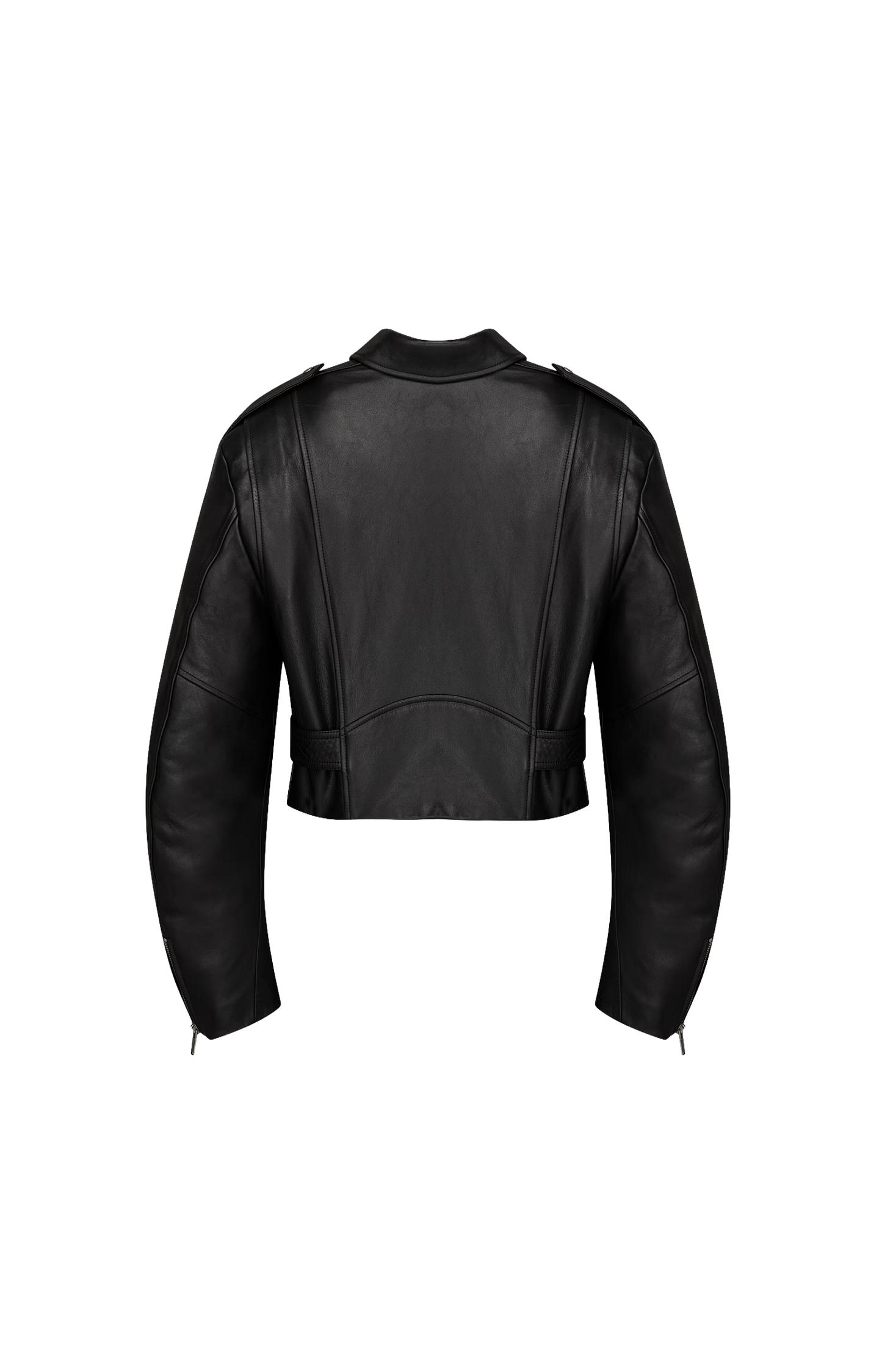 Zip Biker Jacket in Lambskin