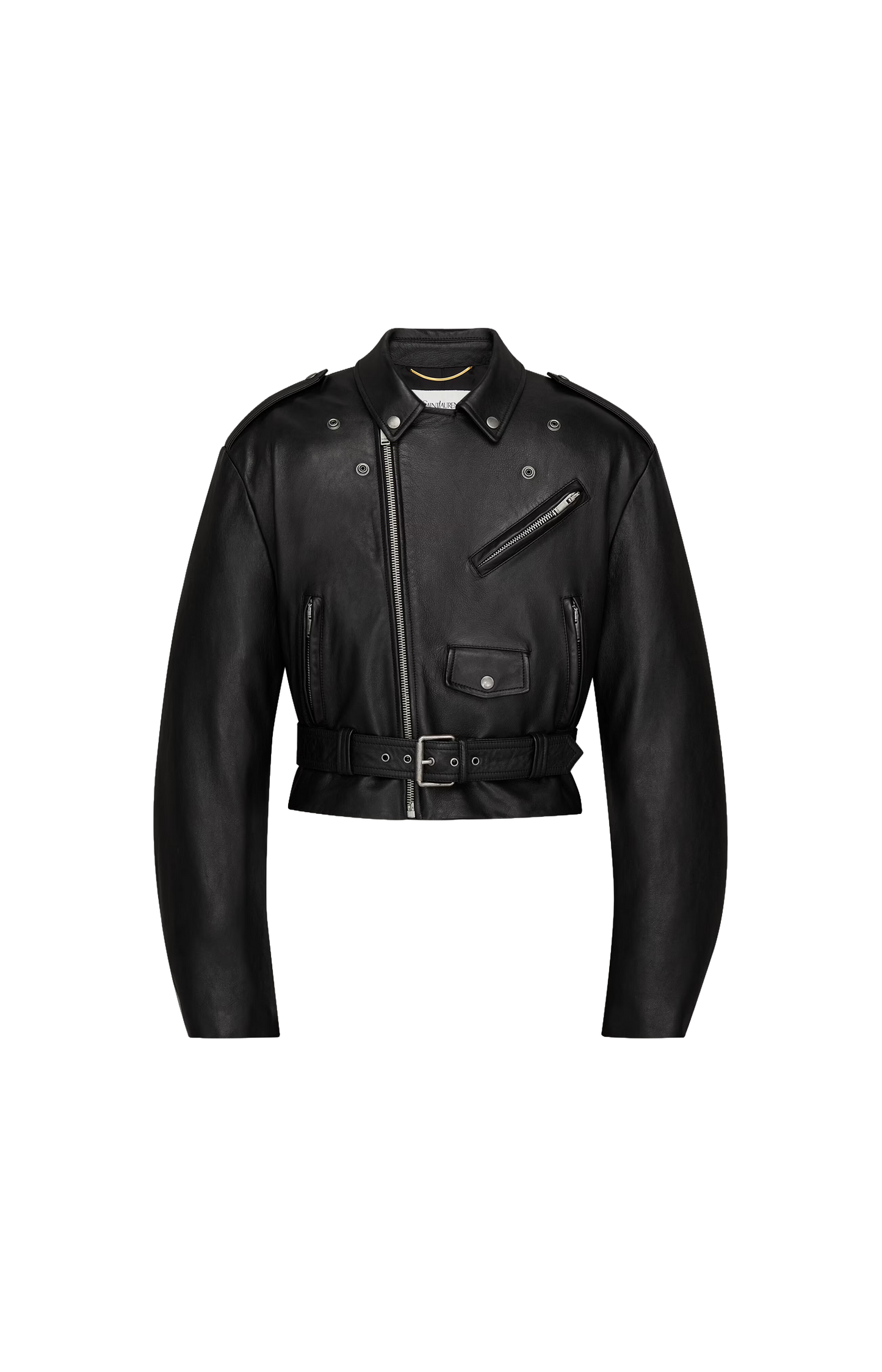 Zip Biker Jacket in Lambskin
