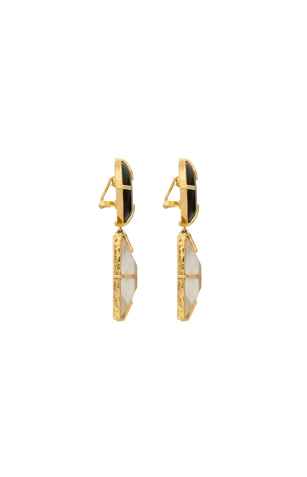 Cassandre Pendant Earrings in Crystal Rock