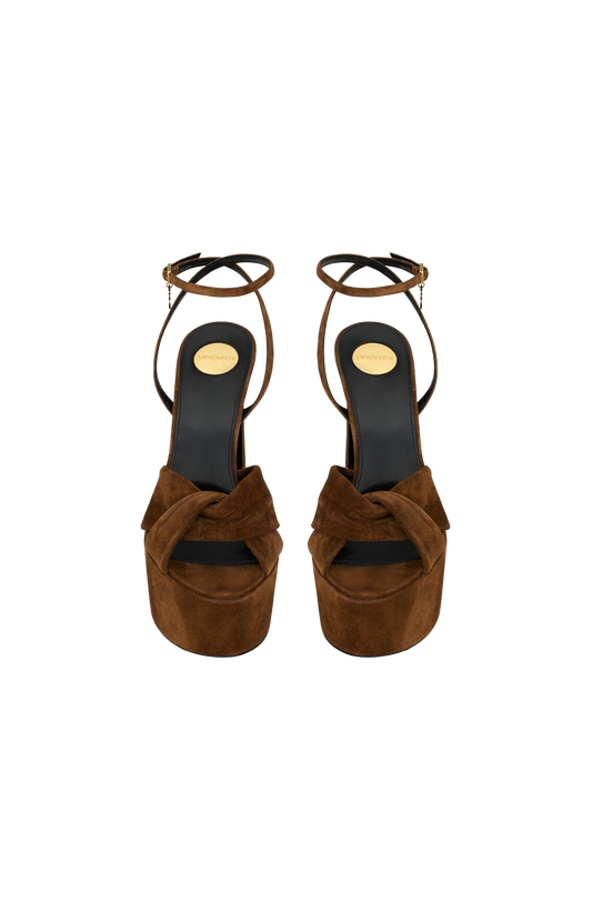 Saint Laurent Franciane Platform Sandals in Suede