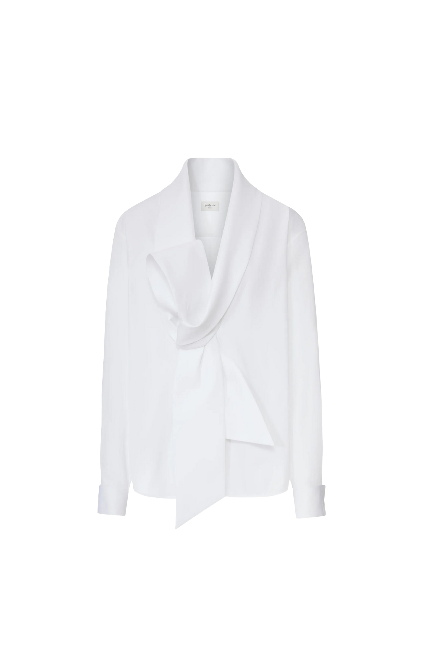 Saint Laurent Lavallière Shirt in Cotton Poplin
